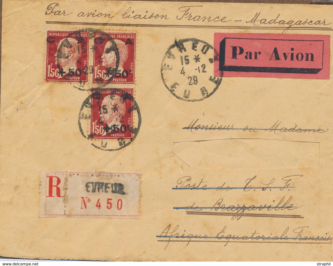 CP CA Sur Lettre - CP - N°266 Obl Rouge Expo Philatélique De Lyon + Vignette Expo P. Aérienne - Mai 1931 - TB - Lettres & Documents