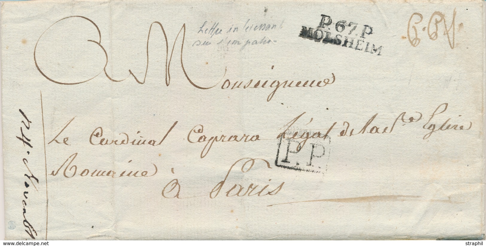 LAC MARQUES D'ENTREE (N° Noël) - LAC - N°60 - Bavière Par Forbach Rouge + CBR3 + Wurzburg + Taxe Manus. 18 - TB - 1801-1848: Précurseurs XIX