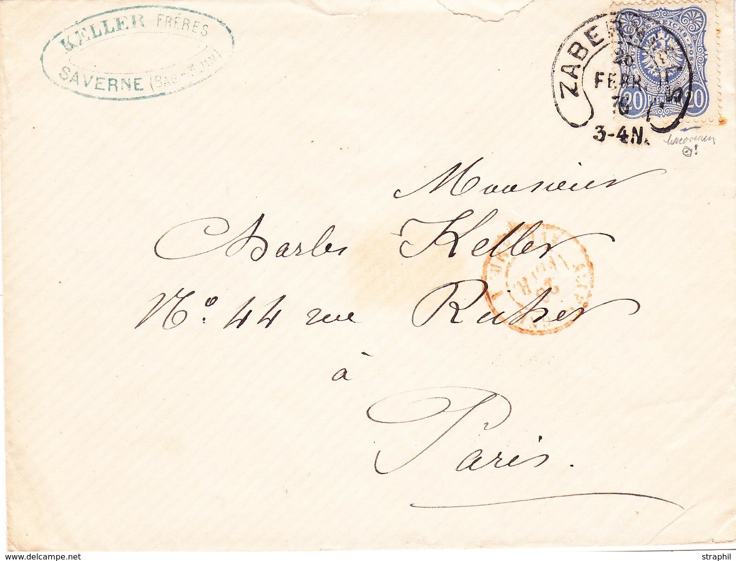 */O POSTE PRIVE - STRASBOURG - */O - Lot 20 T. Diff. Dont 4 Hansa - B/TB - Lettres & Documents