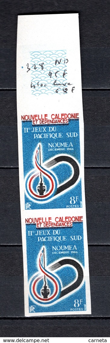 Nlle CALEDONIE N° 328  NON DENTELES EN PAIRE   NEUFS SANS CHARNIERE  COTE 40.00€  JEUX SPORTIFS - Sin Dentar, Pruebas De Impresión Y Variedades