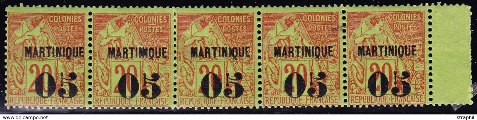 ** MARTINIQUE - TIMBRES POSTE - ** - N°4 - Bde De 5 - BdF - TB - Autres & Non Classés