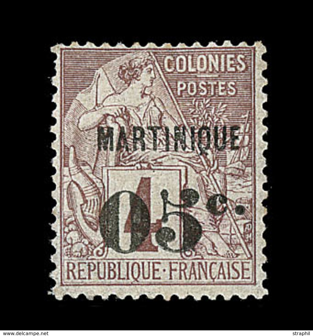 * MARTINIQUE - TIMBRES POSTE - * - N°9 - 05c S/4c - Signé Calves - Bon Centrage - TB - Autres & Non Classés