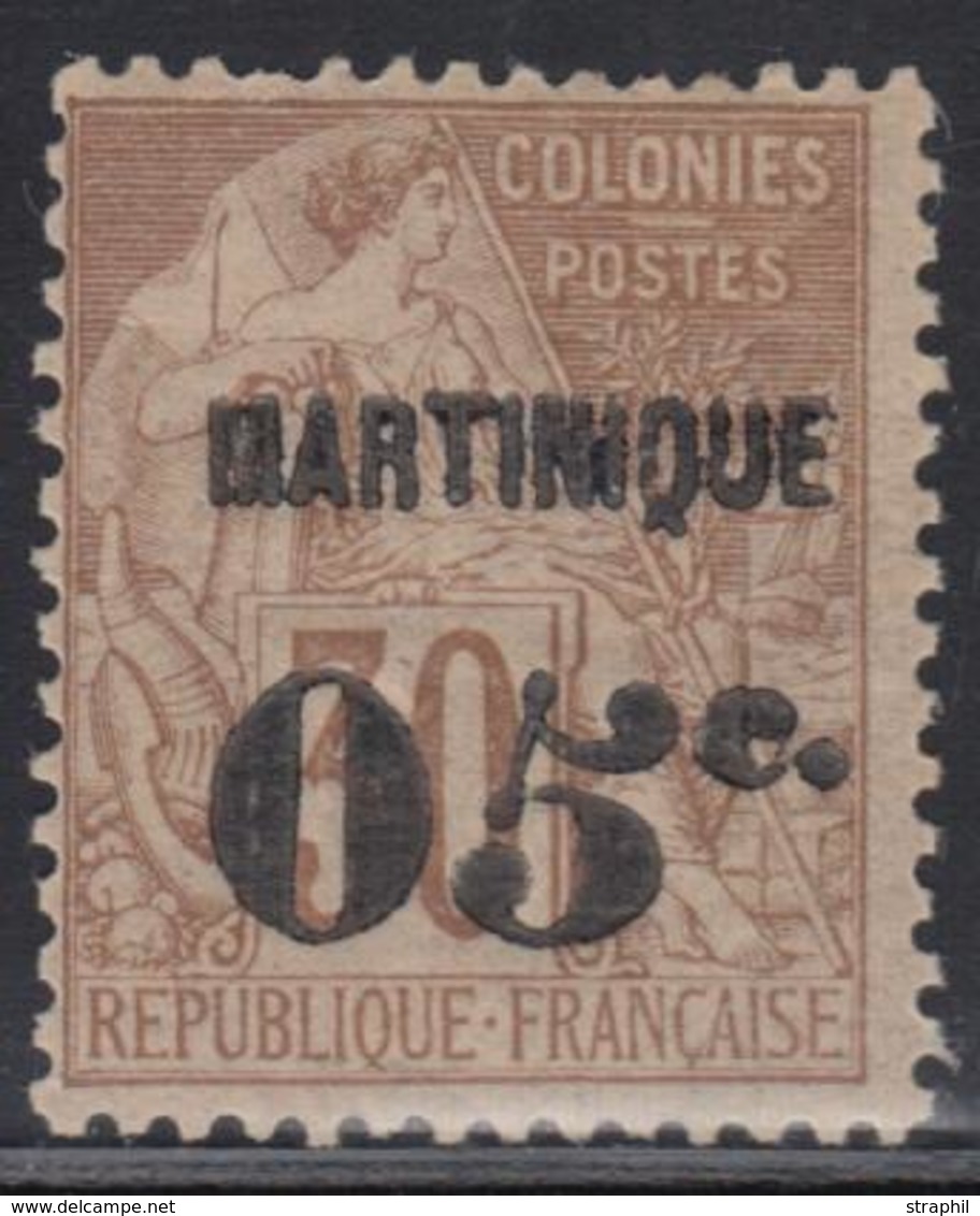 * MARTINIQUE - TIMBRES POSTE - * - N°12a - 05 S/30c - "5" Penché - TB - Autres & Non Classés