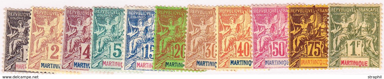 * MARTINIQUE - TIMBRES POSTE - * - N°31/43 Sf N°35 Et 38 - 11 Valeurs - TB - Autres & Non Classés