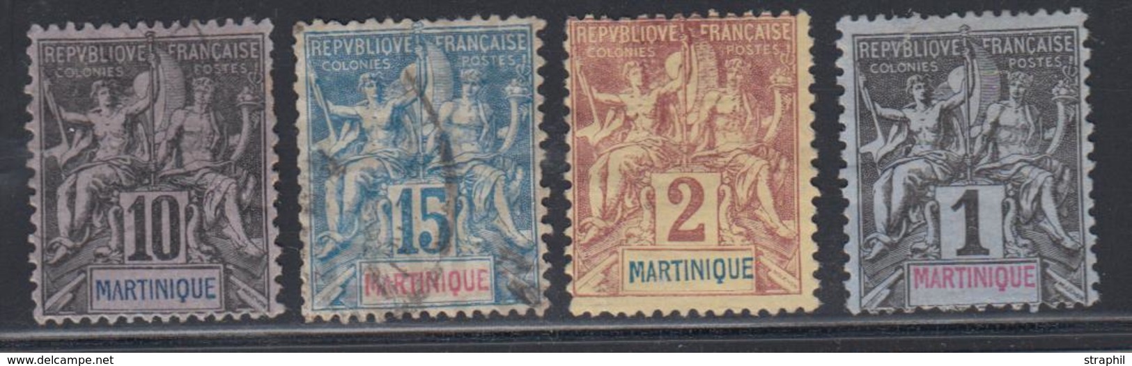 */O MARTINIQUE - TIMBRES POSTE - */O - N°31/48 Sf N°33/34 - Etats Divers - Maj. TB - Autres & Non Classés