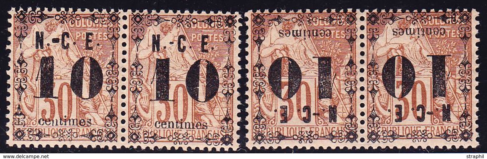 */O NOUVELLE CALEDONIE - */O - N°11a (x2) - Neuf Et Obl. - Surch. Renversée - TB - Vide