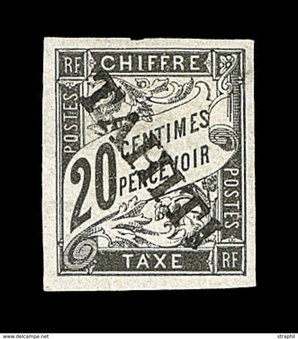 * TAHITI - TIMBRES TAXE - * - N°8 - 20c Noir - Signé Roumet - TB - Autres & Non Classés