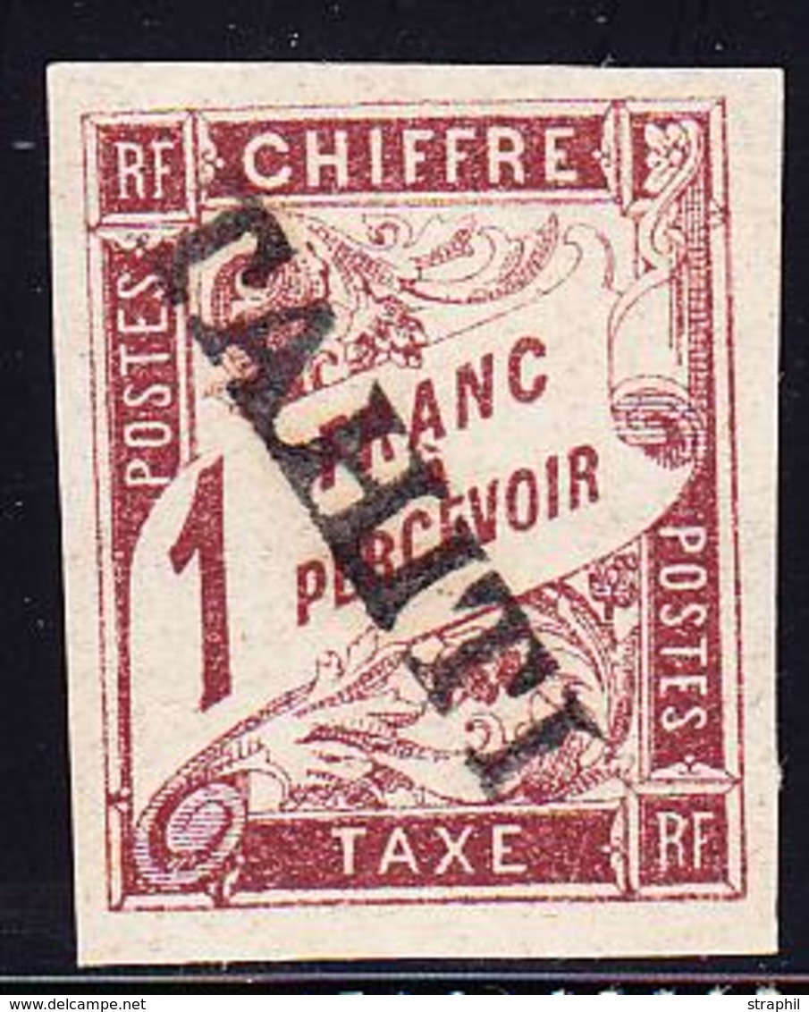 (*) TAHITI - TIMBRES TAXE - (*) - N°12 - 1F Marron - TB - Autres & Non Classés