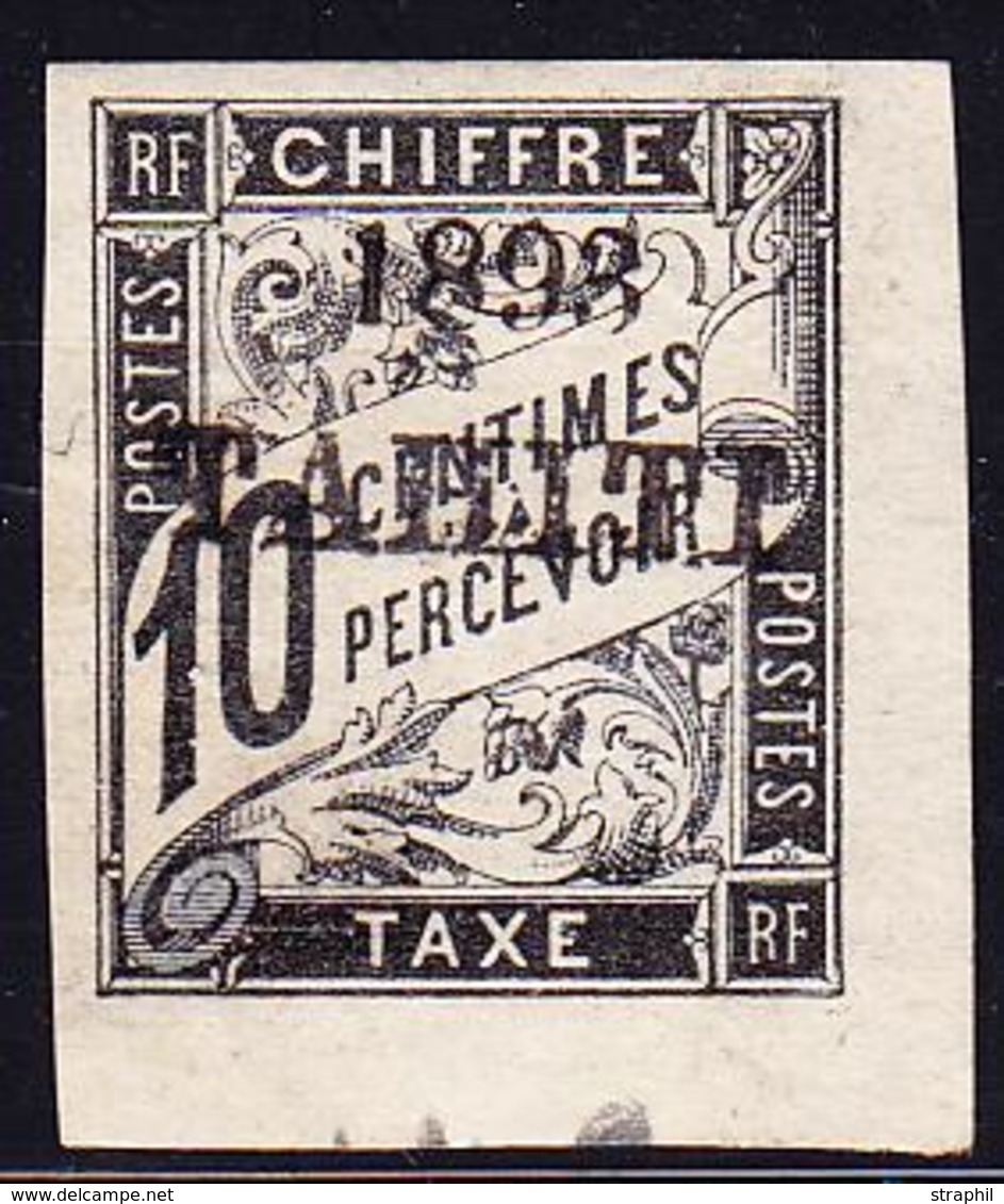 * TAHITI - TIMBRES TAXE - * - N°19 - 10c Noir -CdF - TB/SUP - Autres & Non Classés