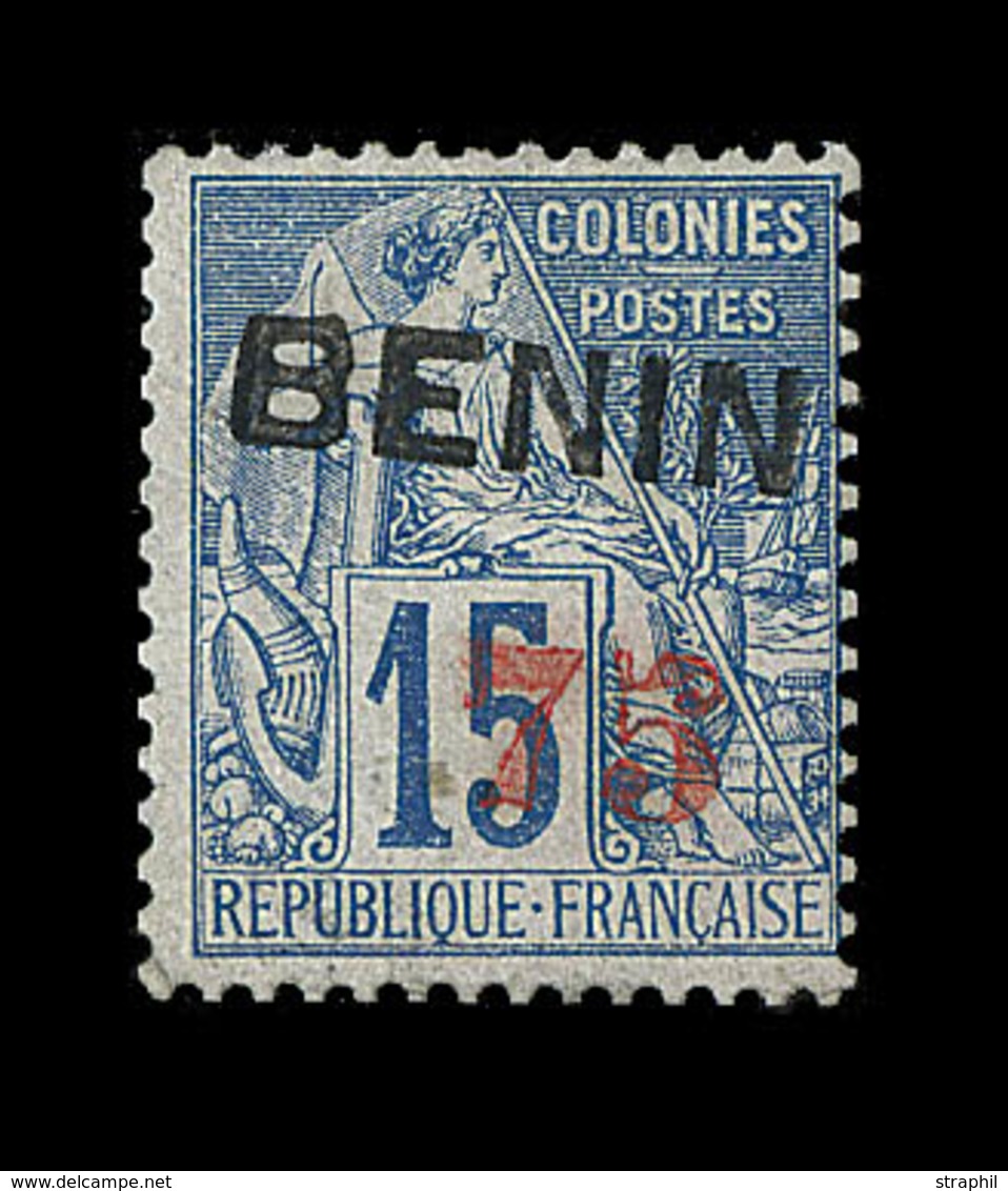 O BENIN - O - N°15 - 40 S/15c Bleu - Signé A. Brun - TB - Autres & Non Classés