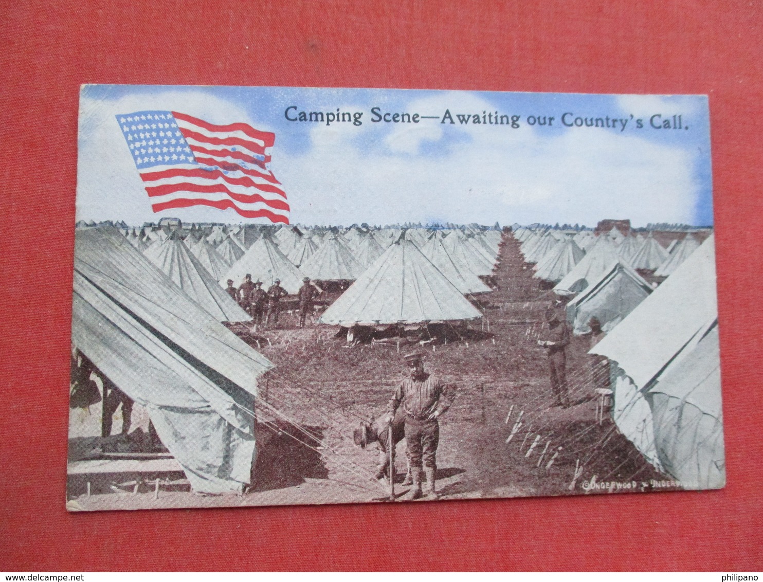 US Camping Scene  Awaiting Our Country's  Call  > Ref 3378 - Other & Unclassified