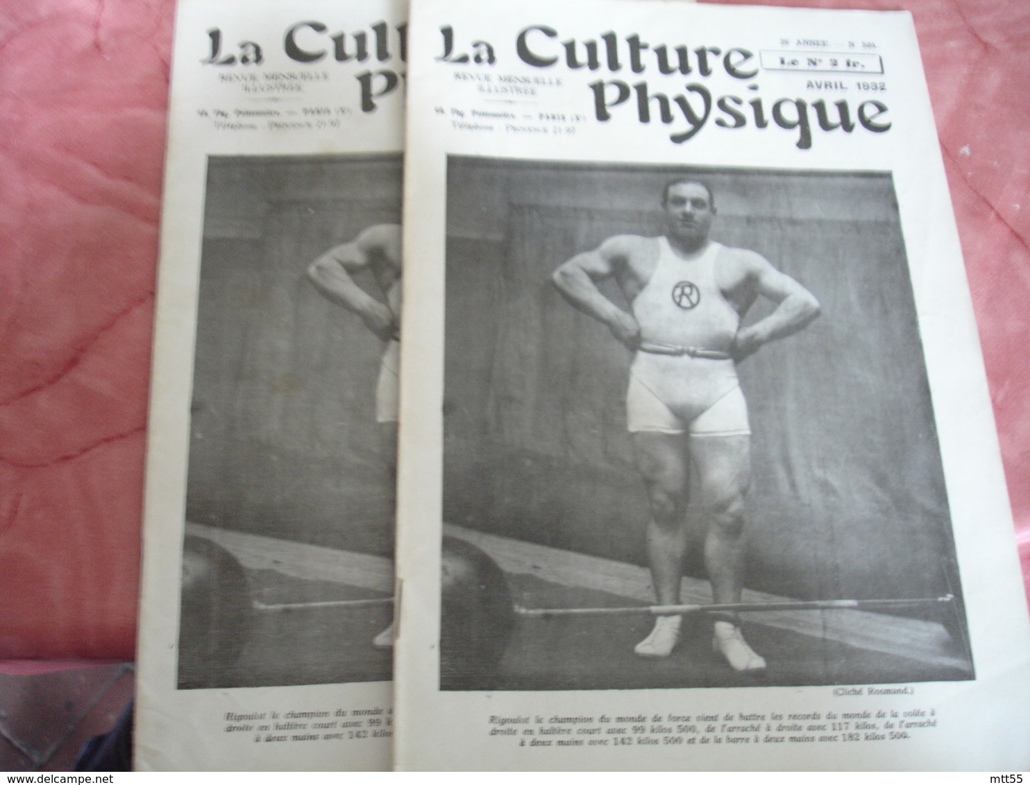 1932 Revue La Culture Physique Culturisme Homme Lot De 2 Haltere - 1900 - 1949