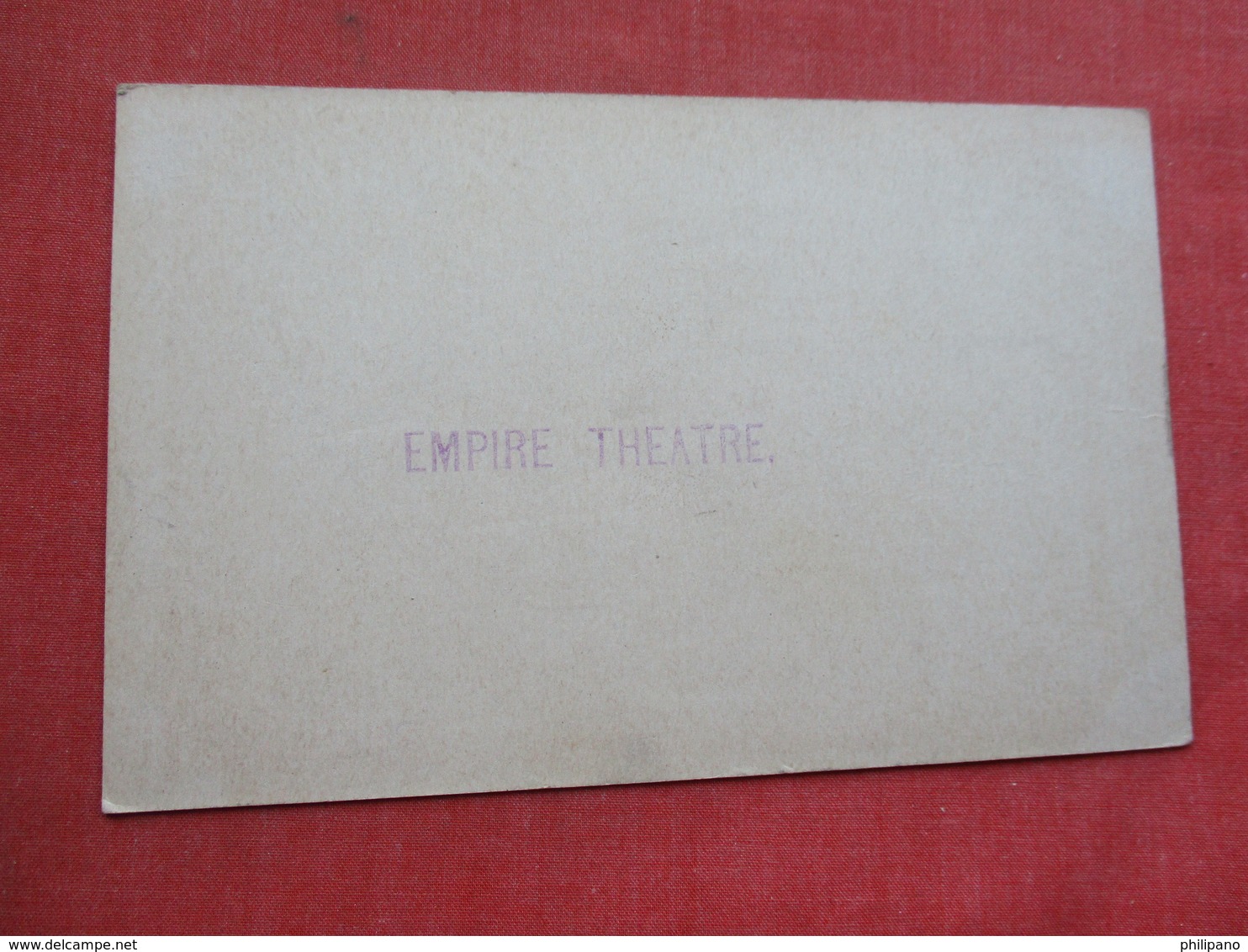 Non Postcard Back  Has Empire Theatre  Chas Brandt Lubin Player  >> Ref 3378 - Other & Unclassified