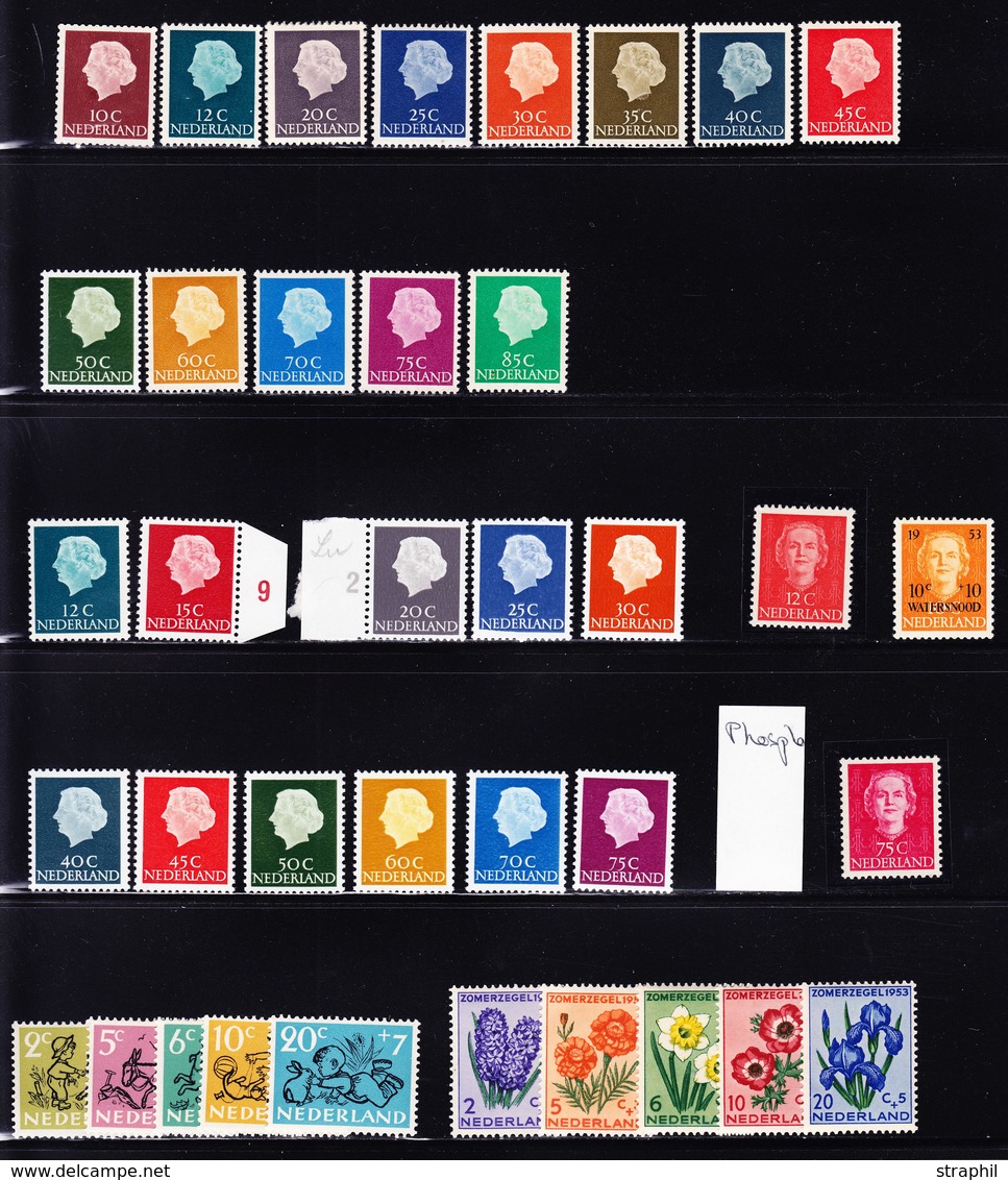 O SUISSE - ANNEES COMPLETES - O - 1956/68 - N°572/827 + 643a/59a (fluo) - 278 T. Tous Obl. Càd - TB - Collections