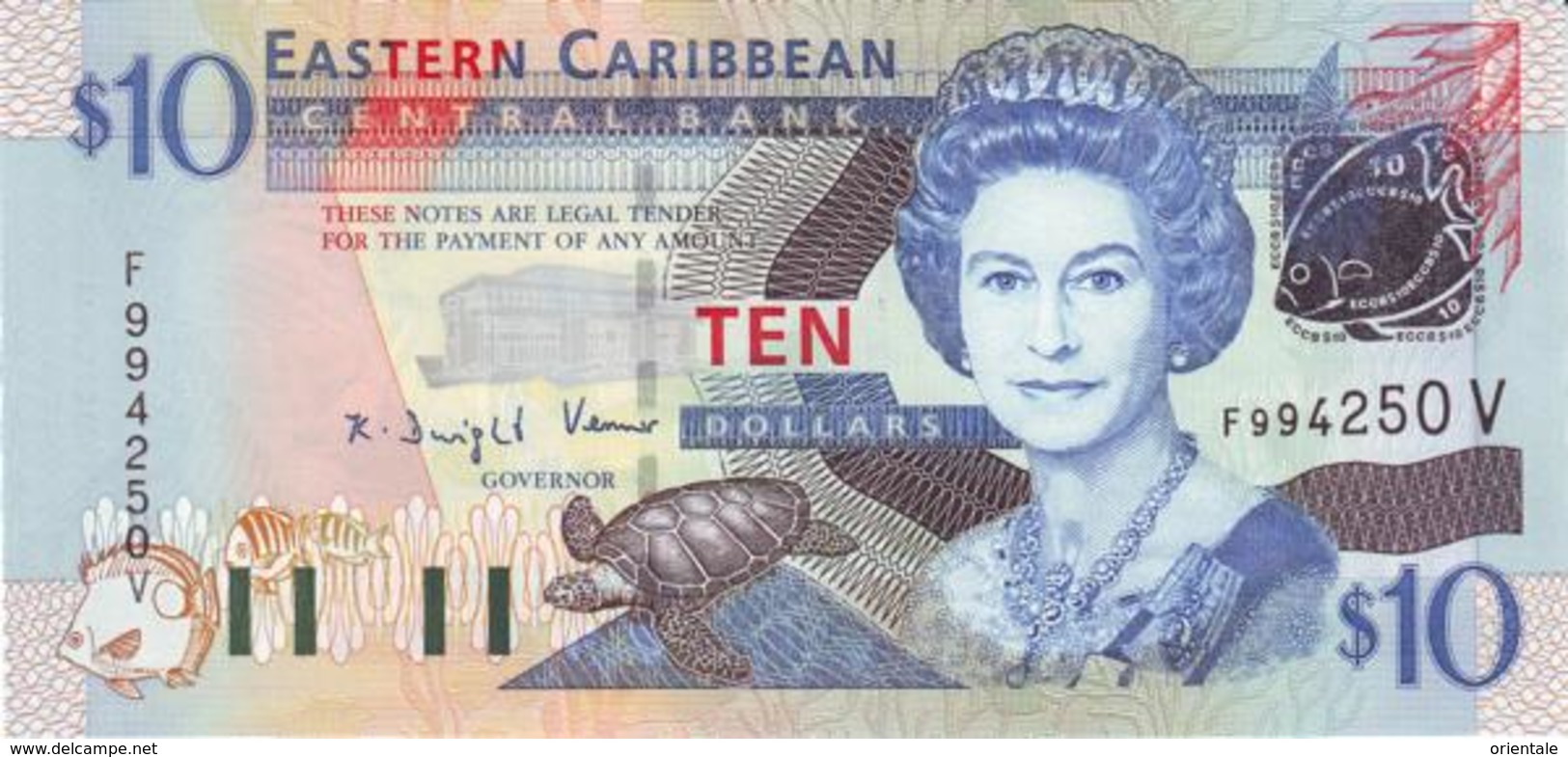 EAST CARIBBEAN STATES P. 43v 10 D 2003 UNC - Oostelijke Caraïben