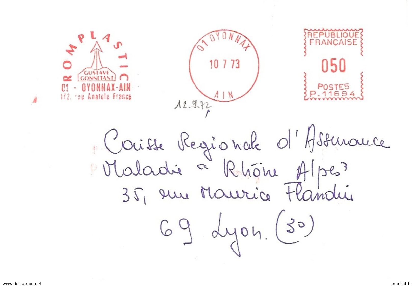 EMA FRANCE PLASTIQUE PLASTIC KUNSTTOFF CHIMIE CHEMIE OYONNAX AIN ROMPLASTIC GUSTAVE GONNETANT ANATOLE FRANCE KEMIE - Chimie