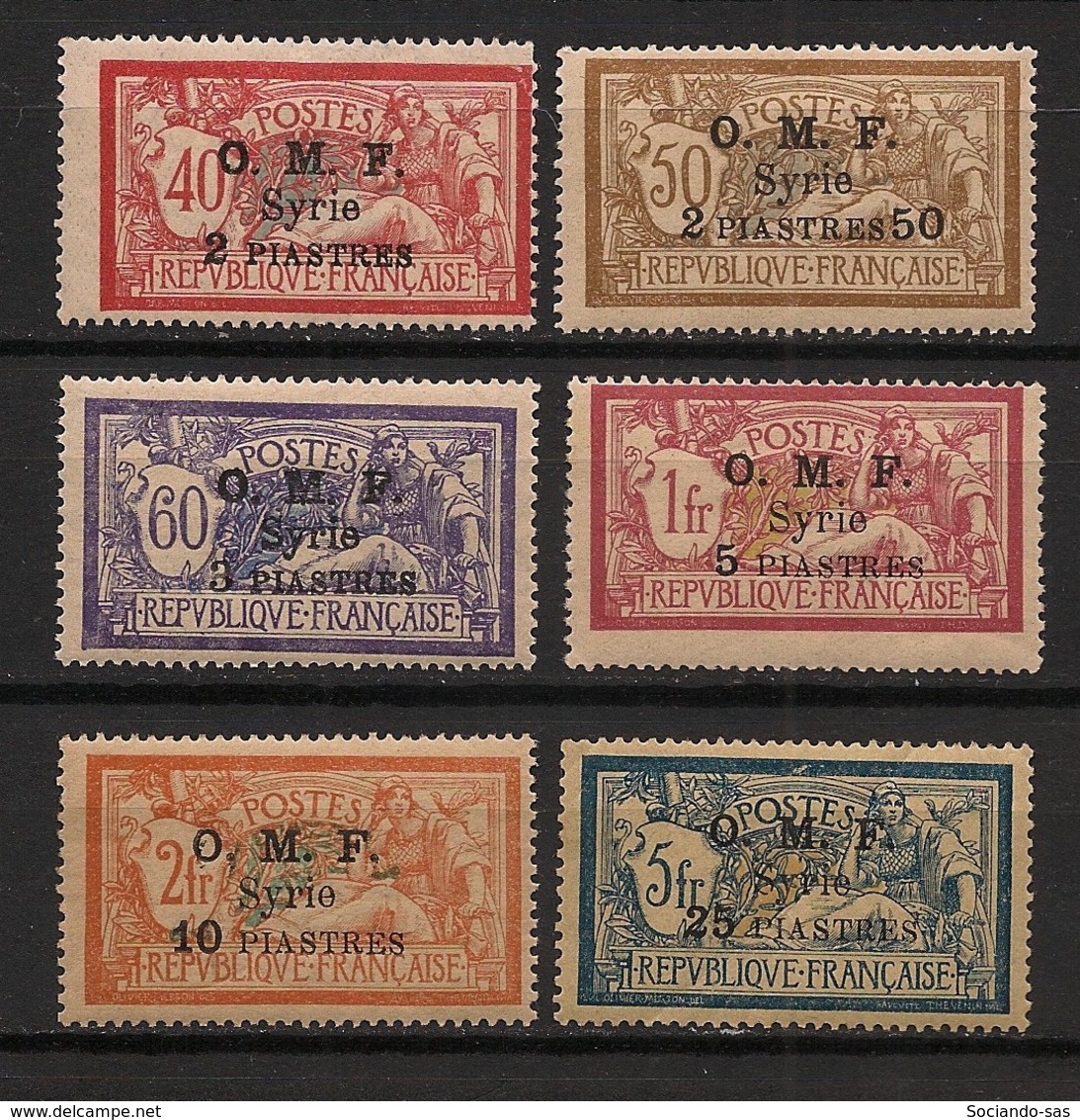 Syrie - 1920-22 - N°Yv. 68 à 73 - Merson - Série Complète - Neuf Luxe ** / MNH / Postfrisch - Neufs