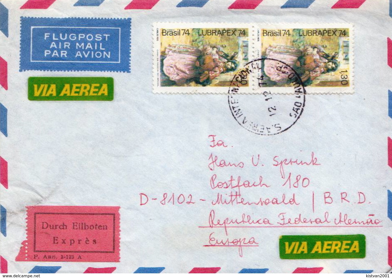 Postal History Cover: Brazil Stamps On Cover - Philatelic Exhibitions