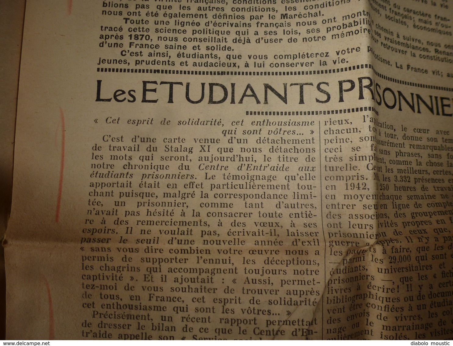 20 fev 1943 INFO-UNI: Fête du Bloc ETP au Val de Grâce;Service Obligatoire du Travail et les étudiants;PATRIOTISME; etc