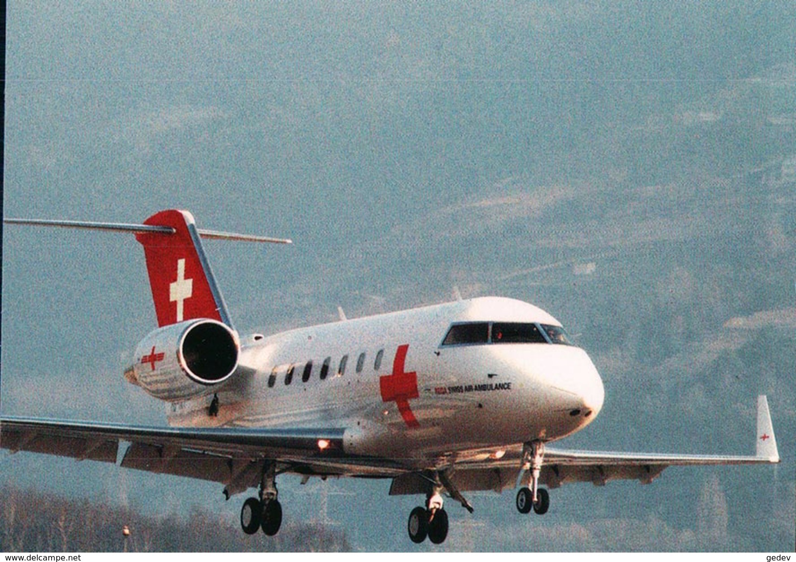 Aviation, Canadair CL 601 Challenger Der Rega Swiss Air-Ambulance (425) 10x15 - 1946-....: Modern Tijdperk