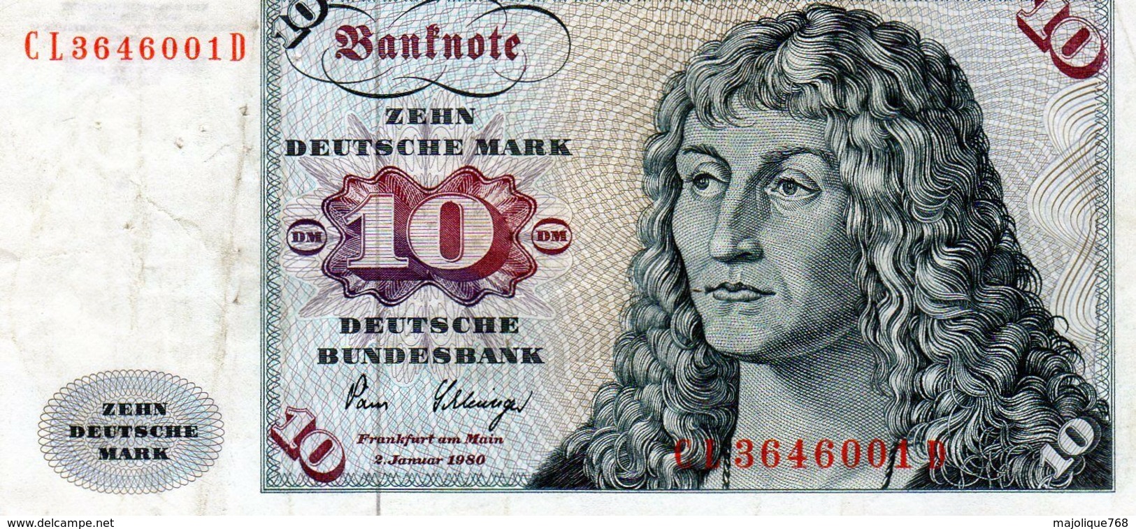 Billet De 10 Mark Du 2 Janvier 1980 - - 10 Deutsche Mark