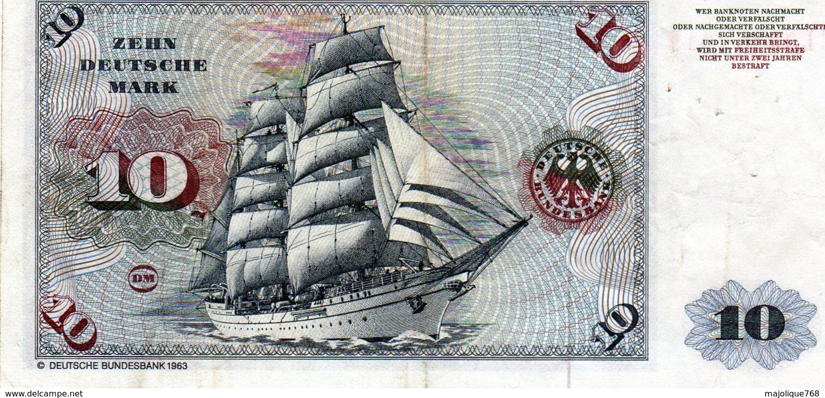 Billet De 10 Mark Du 2 Janvier 1980 - - 10 Deutsche Mark