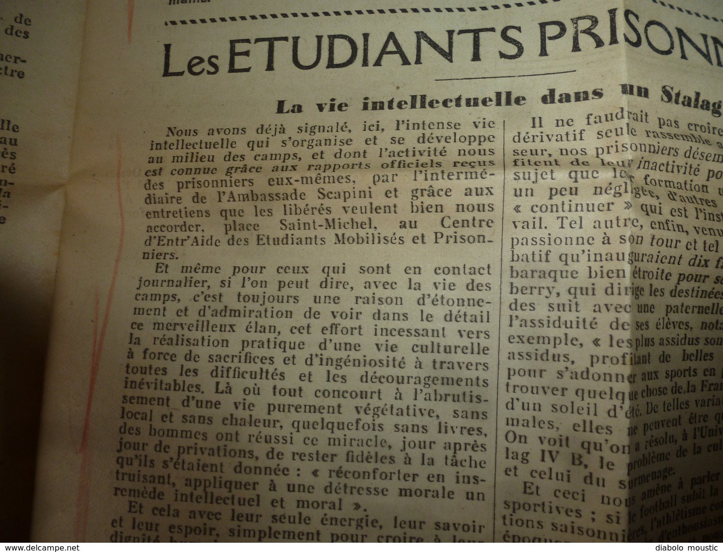 10 avr 1943 INFO-UNI: Aidez aux travaux des champs! ; Croyez-vous que je ne porte pas mon fardeau ; Paroles du CHEF;etc