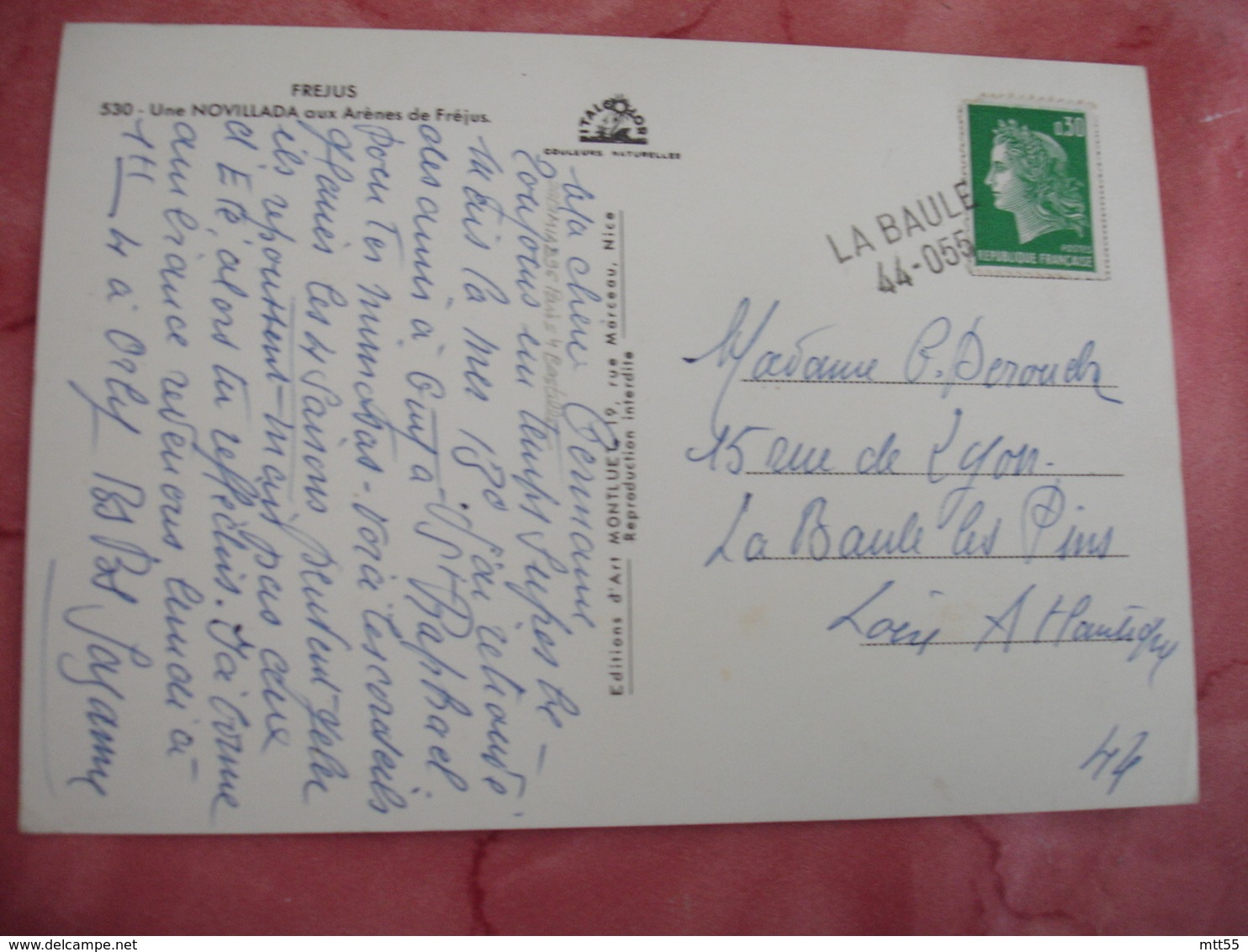 La Baule 44 055 Griffe Marque Lineaire Obliteration De Forfortune Sur Lettre - 1961-....