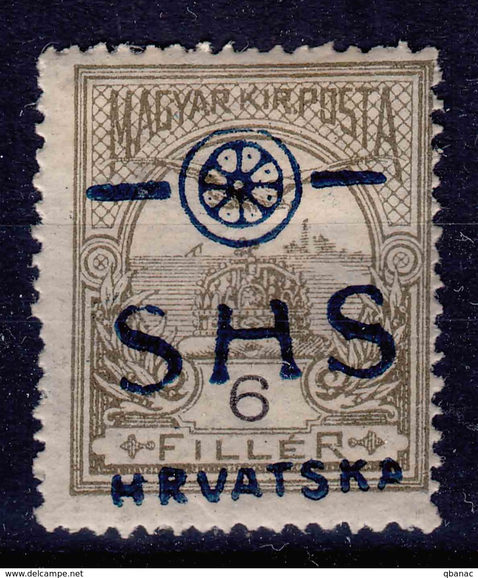 Yugoslavia, Kingdom SHS, Issues For Croatia 1918 Error - Wrong Overprint, Mint Hinged - Nuovi