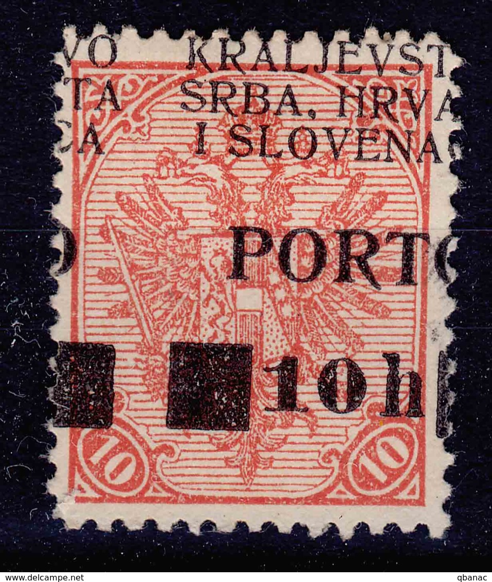 Yugoslavia Kingdom SHS, 1919 Issues For Bosnia Porto Mi#16 Error - Moved Overprint, Mint Hinged - Unused Stamps