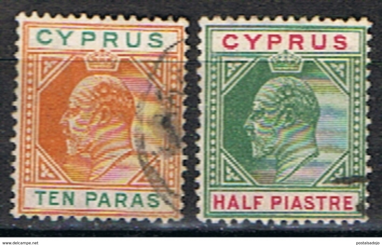 (XIP 141) CYPRUS // YVERT 45, 46 // 1904-06 - Chypre (...-1960)