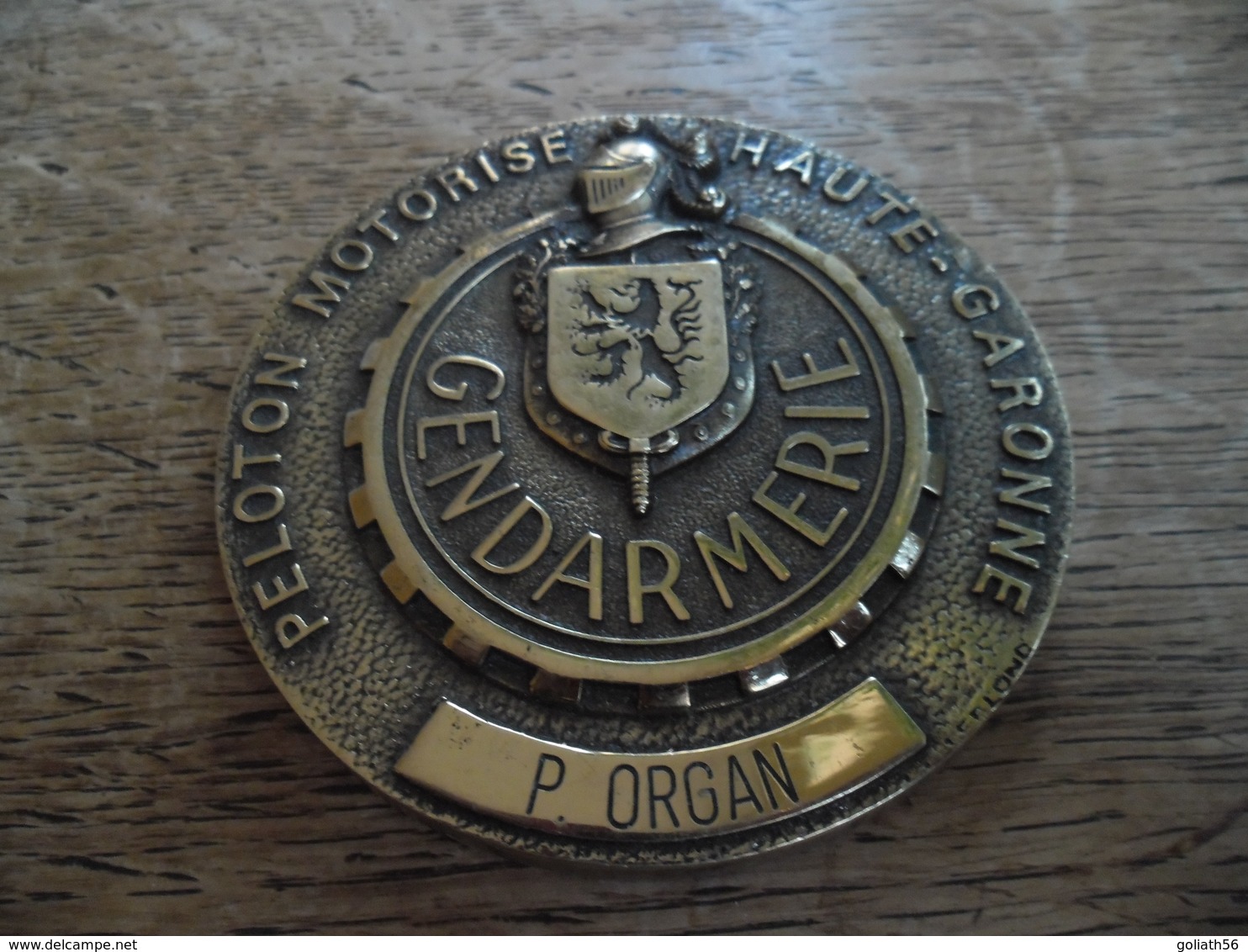 Grande Médaille En Bronze Peloton Motorisé De Gendarmerie De La Haute Garonne Des Années 1970/80 Je Pense - Police & Gendarmerie