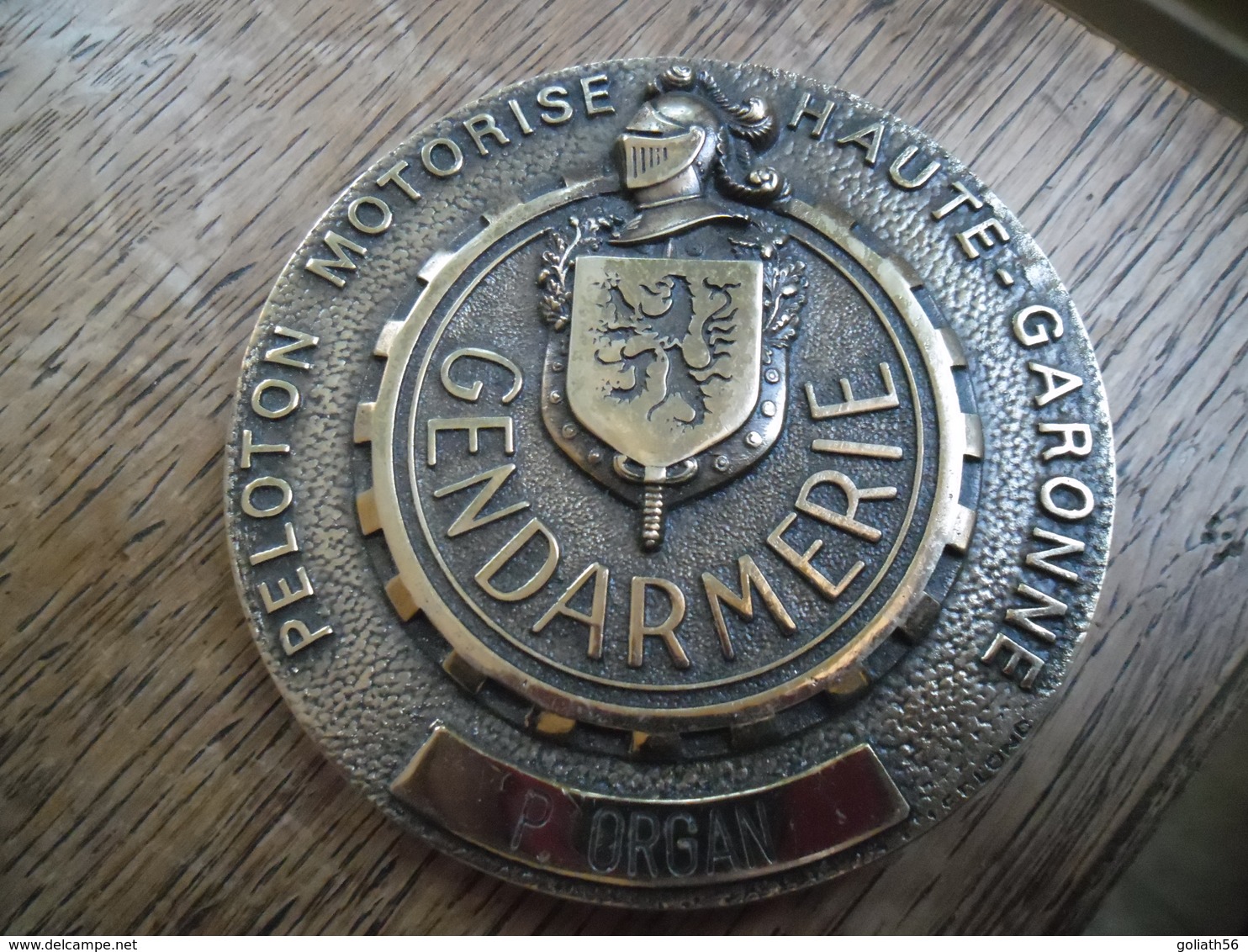 Grande Médaille En Bronze Peloton Motorisé De Gendarmerie De La Haute Garonne Des Années 1970/80 Je Pense - Police & Gendarmerie