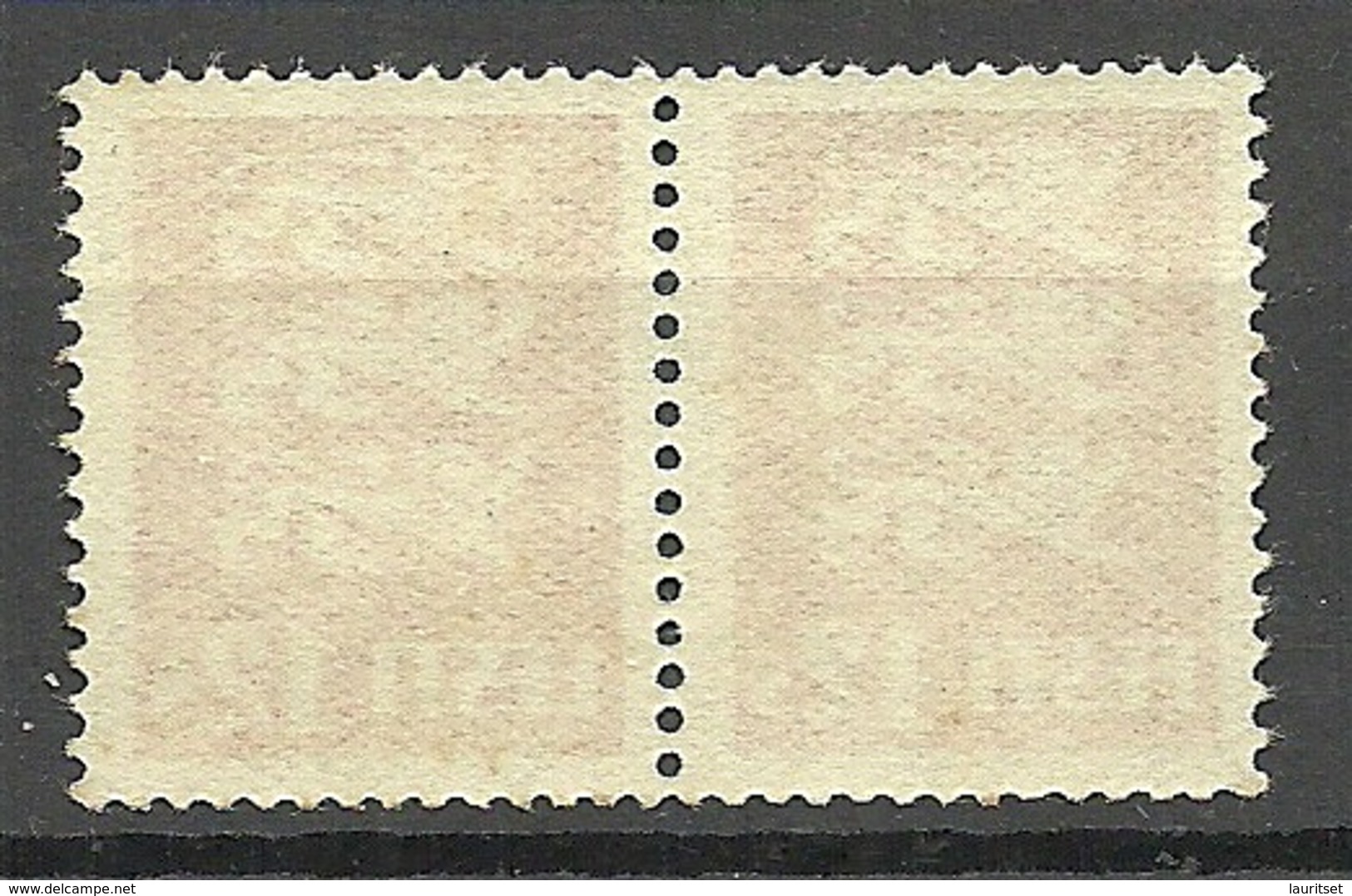 ESTLAND Estonia 1928 Michel 80 Thin Paper Type As A Pair MNH - Estonie