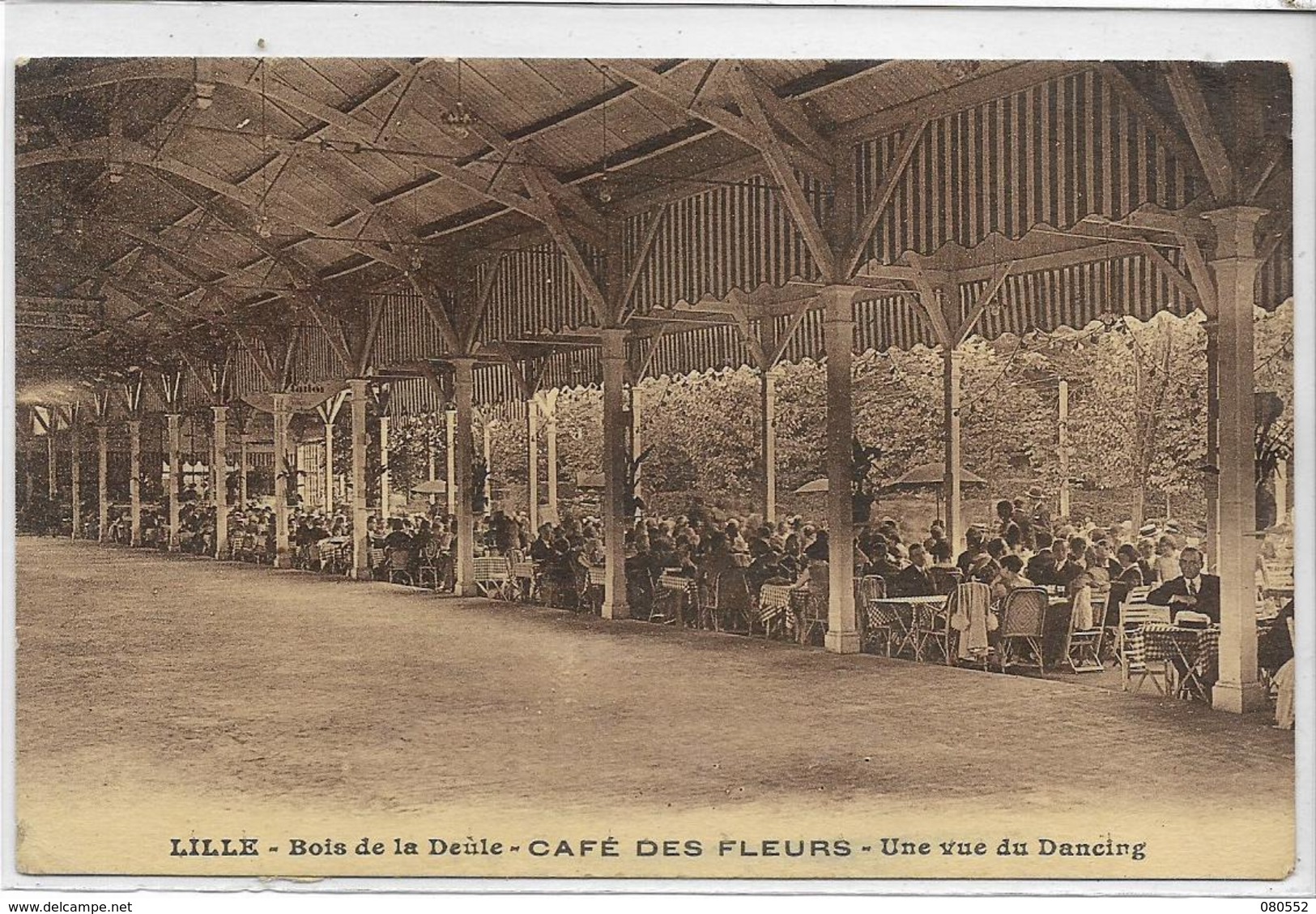 59 LILLE . Le Bois De La Deule , Café Des Fleurs , Le Dancing , édit : Veuve E Cailteux-Gorlier , écrite  , état Extra - Lille