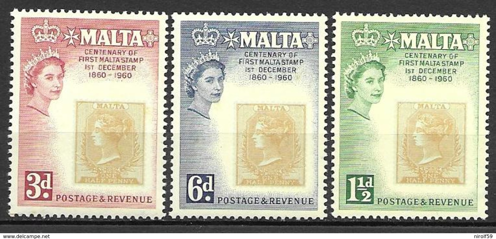 Malta 1960 - Centenaryof Malta's First Stamp - Malta