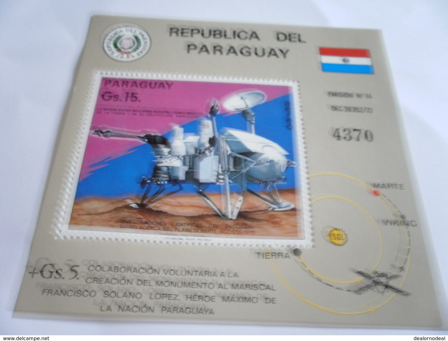 Miniature Sheet Perf Space Exploration - Paraguay