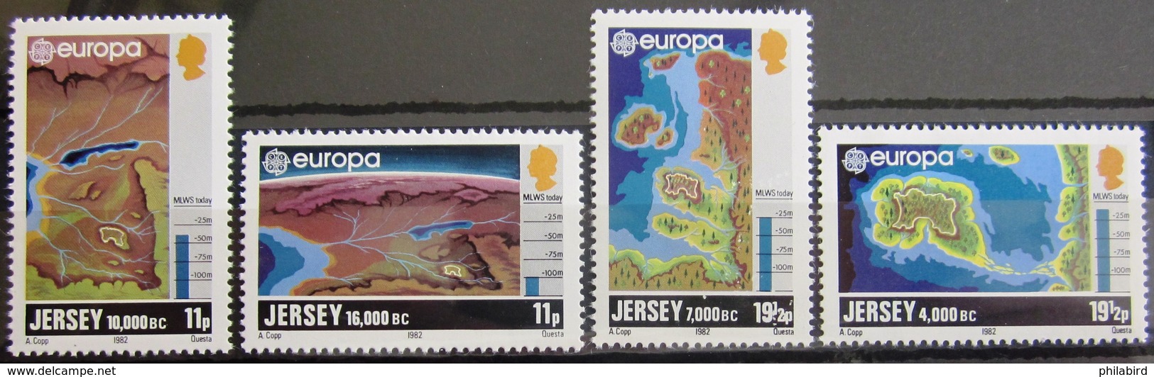 EUROPA            Année 1982         JERSEY          N° 272/275             NEUF** - 1982