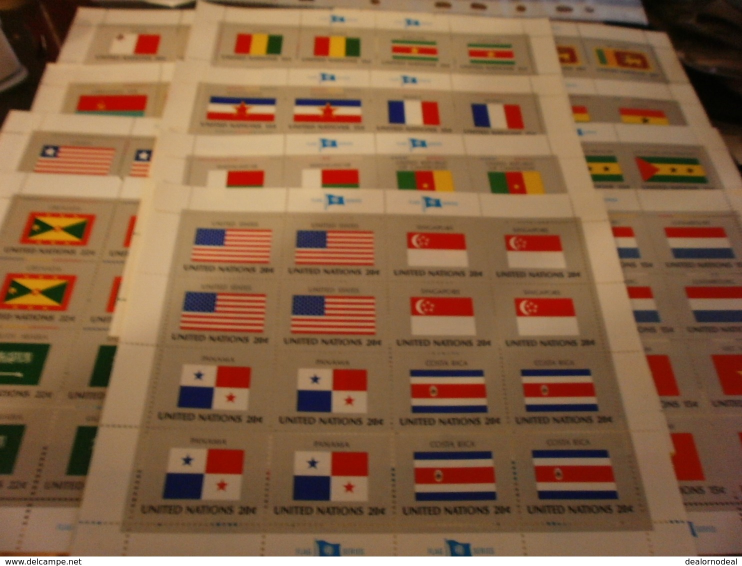 UN United Nations Flag Series 12 Sheets Of 16 Stamps Per Sheet - Other & Unclassified