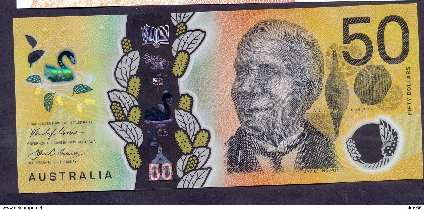 Australia 50 Dollars 2018 UNC P- NEW Polymer < With Error In Microtext On Back  > - 2005-... (billetes De Polímero)