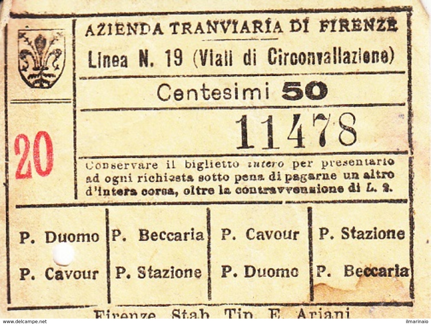 ** AZIENDA TRANVIARIA  DI FIRENZE.-** - Europa