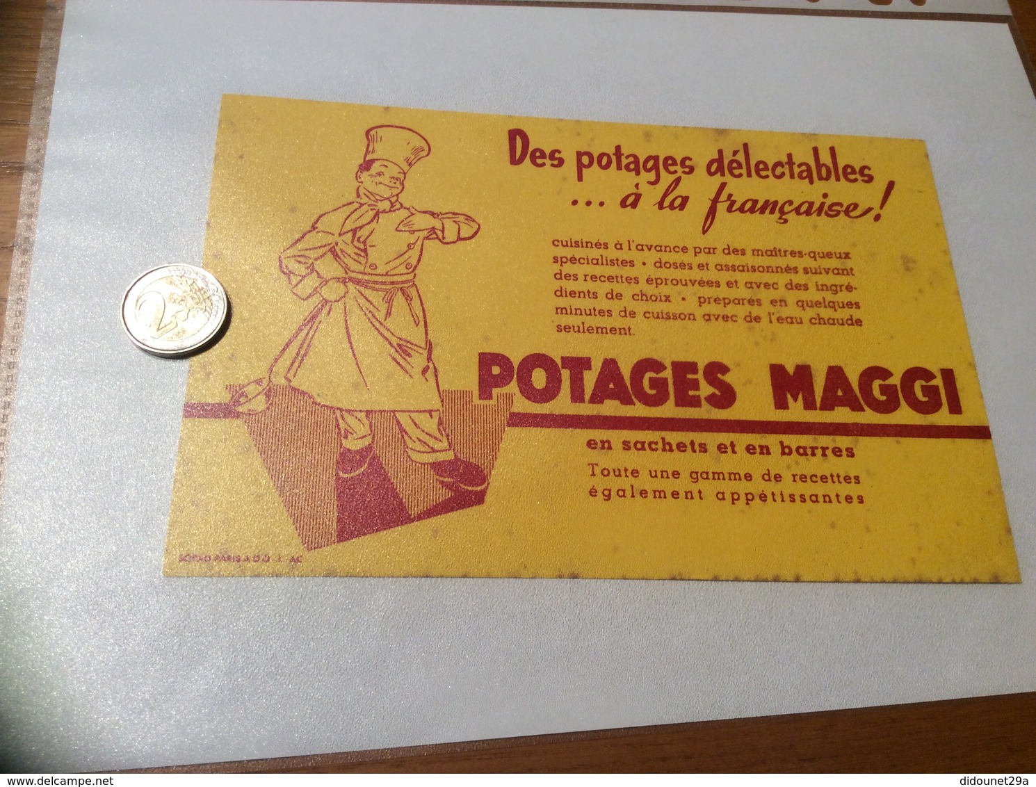 Buvard «POTAGES MAGGI - Des Potages Délectables à La Française » - Potages & Sauces