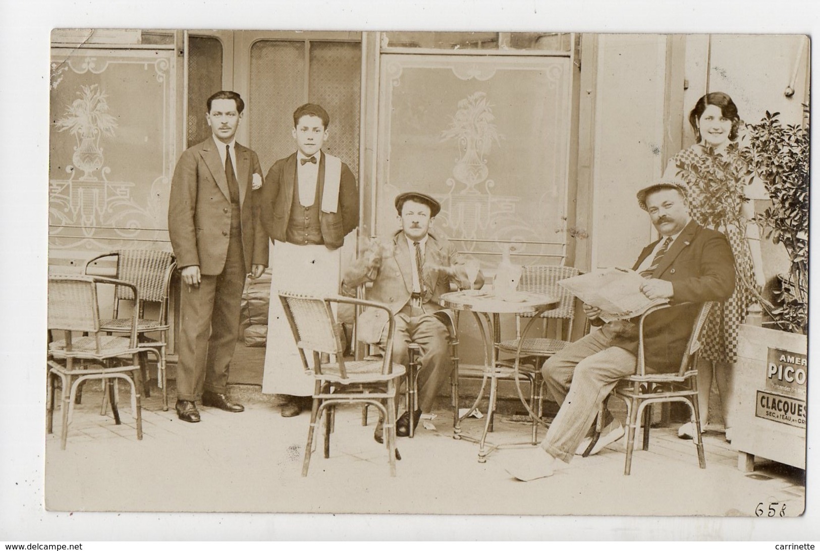 CARTE PHOTO - Terrasse D'un Café ( Pup AMER PICON) - Cafés