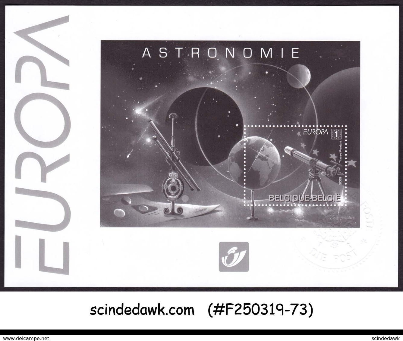 BELGIUM - 2009 EUROPA ASTRONOMY SG#MS4242 BLACK & WHITE SHEET MNH - Other & Unclassified