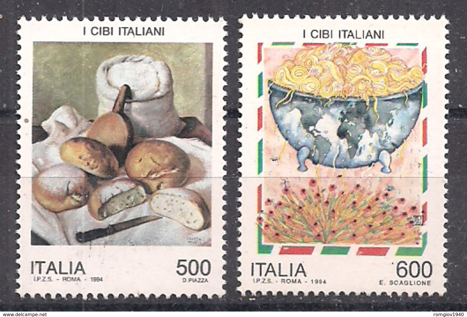 ITALIA 1994 CIBI ITALIANI SASS. 2091-2092 MNH XF - 1991-00:  Nuovi