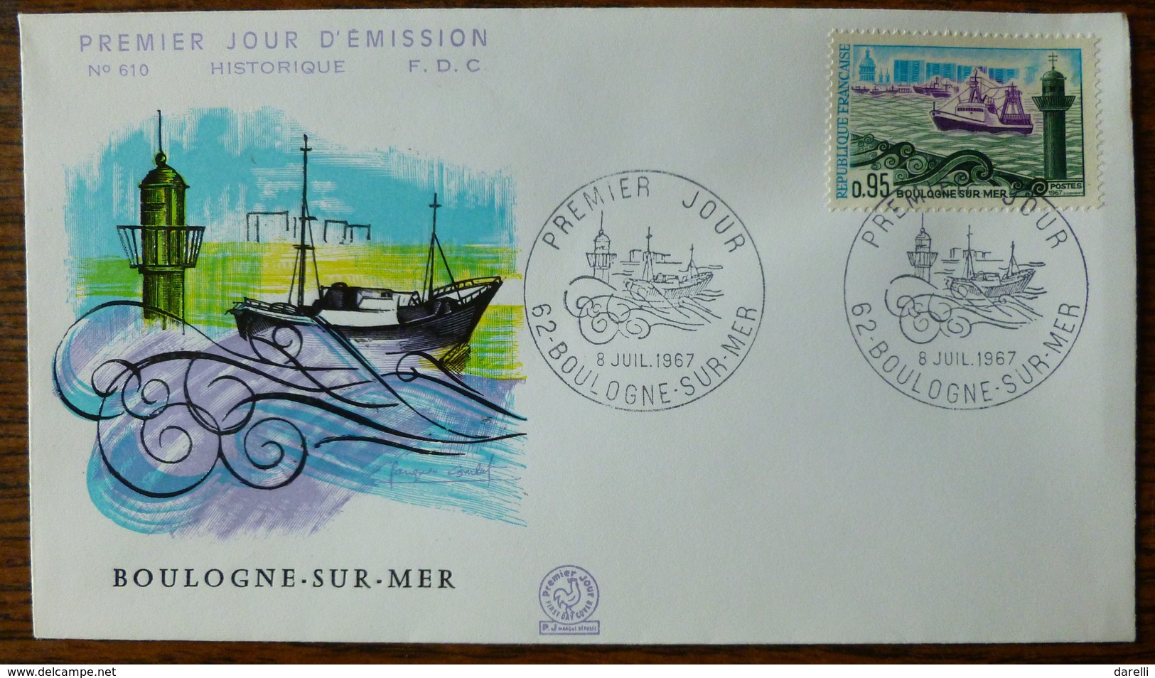 FDC France 1967 - Boulogne Sur Mer -  YT 1499 - 62 Boulogne-sur-Mer - 1960-1969