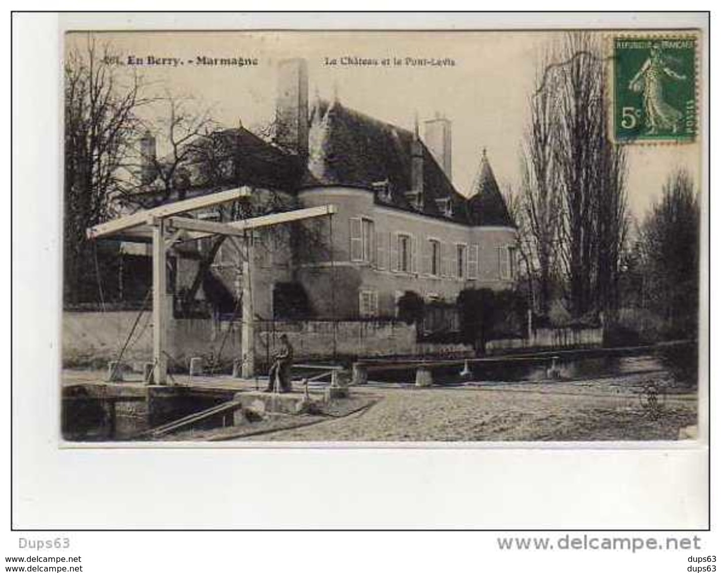 MARMAGNE - Le Château Et Le Pont Levis - Tès Bon état - Mehun-sur-Yèvre