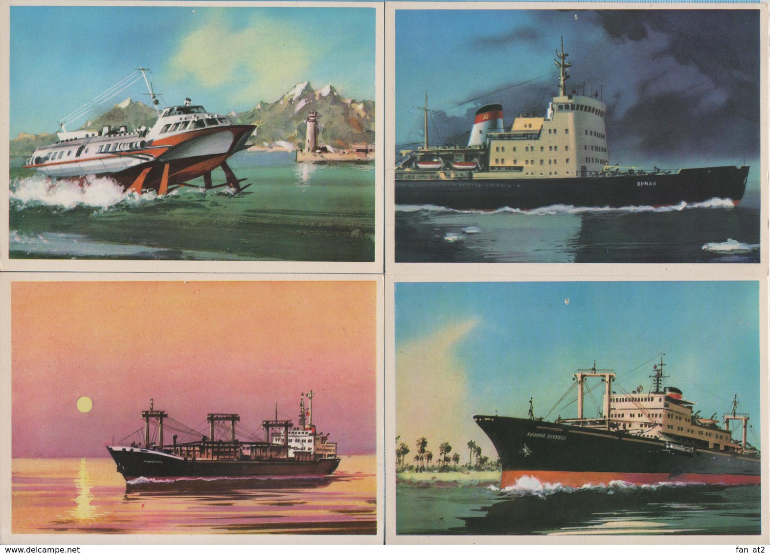 USSR /16 post cards / Soviet Union / RUSSIA / Marine fleet . Ships. 1979