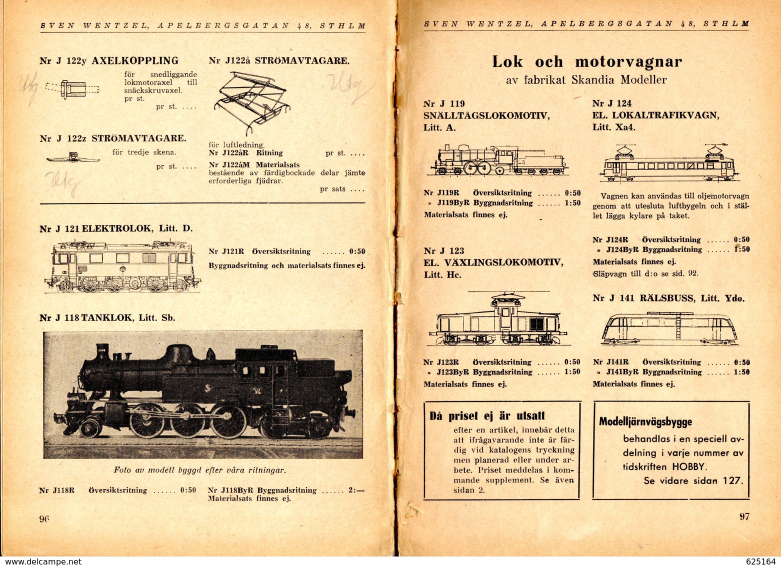 Catalogue WENTZELS 1934-1944 Katalog 10° Jubileums 1934-1944 - Cover Missing - En Suédois - Unclassified