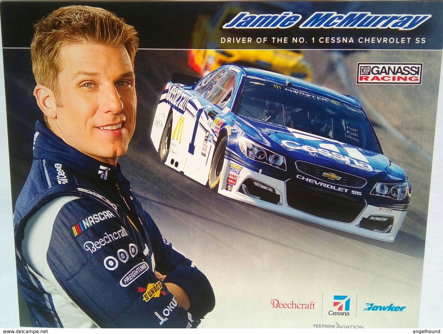 Jamie McMurray Signed Photo Card And Signed Official Envelope - Authographs